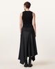 Pia Satin Asymmetric Maxi Skirt
