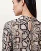 Rizo Snake Print Silk Blend Midi Dress