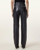 Saige Straight Leg Leather Trousers