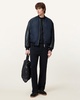 Myler Leather Sleeve Bomber