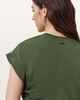 Mira Cropped Satin Drawcord T-Shirt