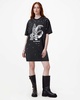 Asp Embellished Slouchy Mini T-Shirt Dress