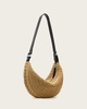 Half Moon Waxed Cotton Shoulder Bag