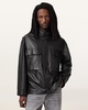 Halton Funnel Collar Leather Jacket