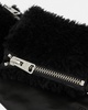 Sasha Leather Faux Shearling Trim Gloves