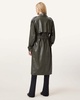 Inez Leather Long Trench Coat