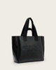 Izzy Embossed Logo Leather Tote Bag