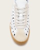Velma Low Top Round Toe Woven Leather Sneakers