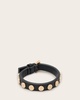 Mica Studded Leather Buckle Bracelet
