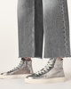 Tana Metallic Leather High Top Trainers