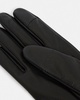 Sasha Leather Faux Shearling Trim Gloves