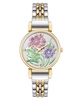 Women's Quartz Floral Two-Tone Metal Alloy Watch, 30mm