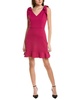 BCBGeneration Women's Sleeveless Fit and Flare Tie Shoulder Mini Dress Flounce Hem V Neck