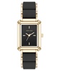 Women's Quartz Black Silicone and Gold-Tone Metal Alloy Bracelet Watch, 26mm