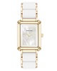 Women's Quartz White Silicone and Gold-Tone Metal Alloy Bracelet Watch, 26mm