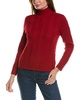 Anne Klein Women's Chevron Stitch Sweater W/Mock Neck