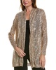 Anne Klein Women's Sequin Drape Front Cardigan Jacket