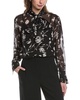 Anne Klein Women's Button Frt Ls Blouse W Removable Tie