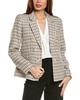Jones New York Women's Plaid Faux Double Breasted Jacket