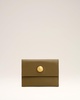 Khaki Leather Carrousel Folded Card Holder