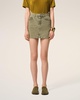 Green Cotton Mini Skirt