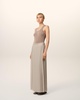 Beige Long Pleated Skirt