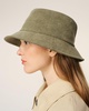 Green Cotton Ami de Coeur Embroidery Bucket Hat
