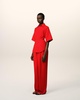 Red Wool Short Sleeves Shirt 