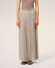 Beige Long Pleated Skirt
