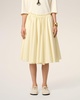 Yellow Wool Skirt With Godets