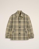 Beige Bounded Buttoned Jacket