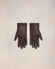 Brown Leather Strap Detail Gloves