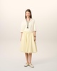 Yellow Wool Skirt With Godets