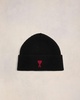 Black Wool Ami de Coeur Beanie