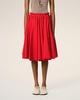 Red Wool Skirt With Godets