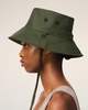Green Water-repellent String Bucket Hat