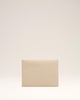 Beige Leather Carrousel Folded Card Holder