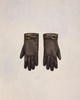 Brown Leather Strap Detail Gloves