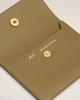 Khaki Leather Carrousel Folded Card Holder