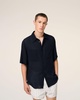 Navy Cotton Short Sleeve Shirt