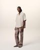 Beige Cotton Camp Collar Short Sleeves Shirt