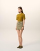 Green Cotton Mini Skirt