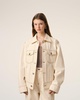 Beige Cotton Ami Paris Trucker Jacket