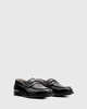 AllSaints Harmon leather loafers in black