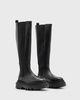 AllSaints Monica leather calf boots in black