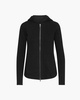 French Terry Zip-Up Hoodie - Black
