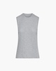 Slub Jersey Sleeveless Schoolboy Tee - Heather Grey