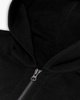 French Terry Zip-Up Hoodie - Black