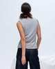 Slub Jersey Sleeveless Schoolboy Tee - Heather Grey