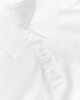 Heavyweight Jersey Mixed Media Short Sleeve Polo Dress Vintage Wash - White